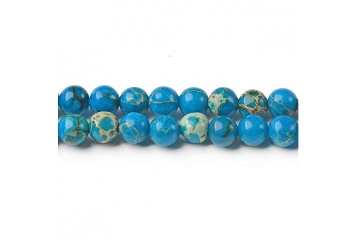 Impression Jasper Round Beads - Light Blue 4mm - 96pcs