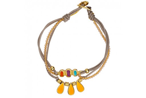 Link Rettangolo - Oro Multicolor 22,5x8mm - 1pz 2