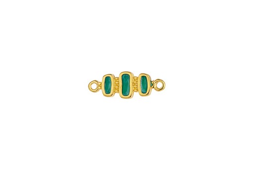 Link Rettangolo - Oro Verde 22,5x8mm - 1pz