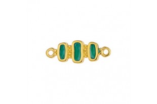 Link Rettangolo - Oro Verde 22,5x8mm - 1pz