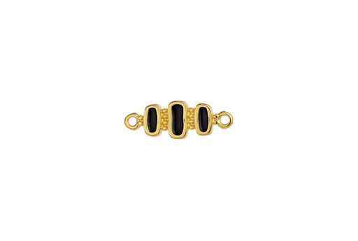 Link Rettangolo - Oro Nero 22,5x8mm - 1pz