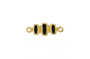 Link Rettangolo - Oro Nero 22,5x8mm - 1pz