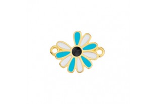 Daisy Link - Gold White Black 19x15mm - 1pc