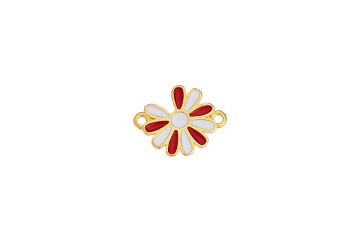 Link Margherita - Oro-Rosso 19x15mm - 1pz