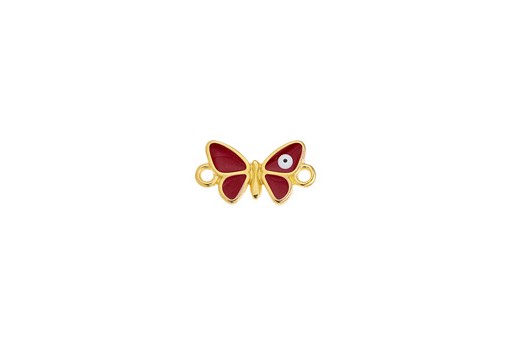 Butterfly Link - Gold Bordeaux 17,2x9,4mm - 1pc