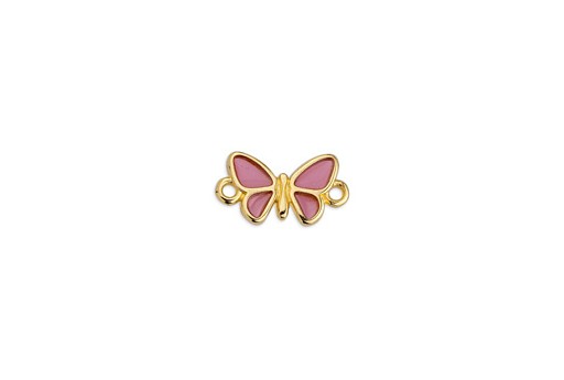 Butterfly Link - Gold Pink 17,2x9,4mm - 1pc