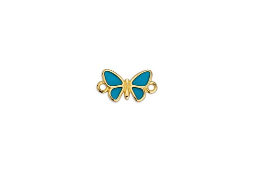 Butterfly Link - Gold Green 17,2x9,4mm - 1pc