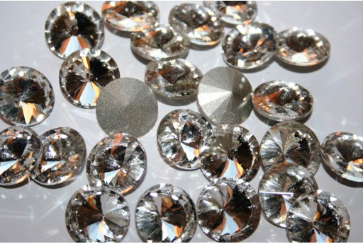 Cabochon Rivoli Tondo Cristallo - Crystal 18mm - 2pz