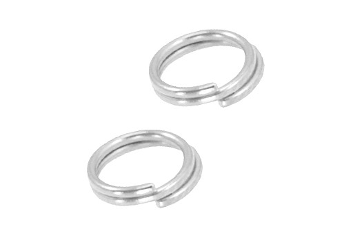 Brass Split Rings - Platinum 4mm - 5gr