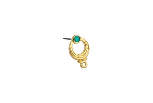 Jade Gold Donut Earring 2,1x16,6mm - 2pcs