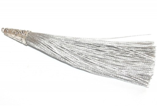 Polyester Tassel Grey 9x85mm - 2pcs