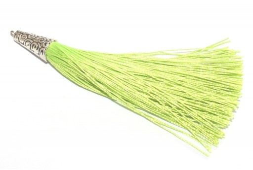 Polyester Tassel Light Green 9x85mm - 2pcs