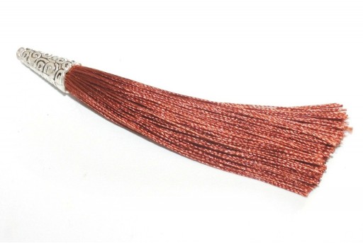 Polyester Tassel Brown 9x85mm - 2pcs