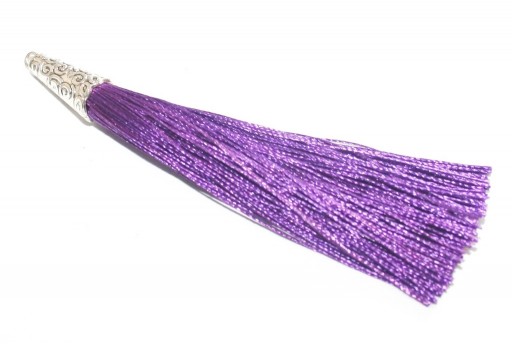 Polyester Tassel Purple 9x85mm - 2pcs