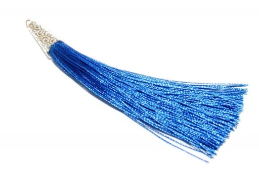 Polyester Tassel Blue 9x85mm - 2pcs