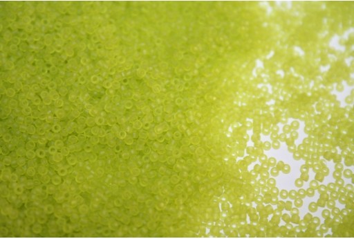 Perline Toho Transparent Frosted Lime Green 15/0 - 10gr