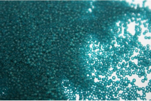 Rocailles Toho Seed Beads Transparent Frosted Teal 15/0 - 10g