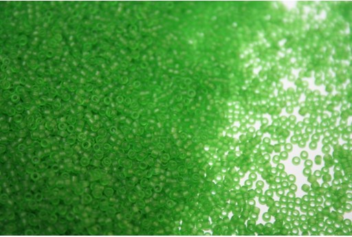 Rocailles Toho Seed Beads Transparent Frosted Peridot 15/0 - 10g