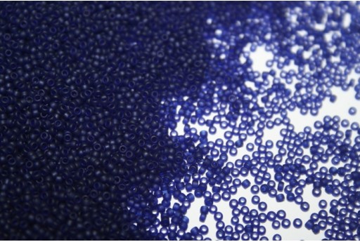 Rocailles Toho Seed Beads Transparent Frosted Cobalt 15/0 - 10g