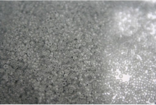 Rocailles Toho Seed Beads Transparent Frosted Light Gray 15/0 - 10g