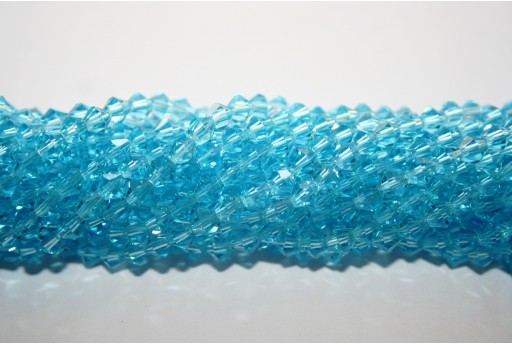Chinese Crystal Beads Bicone Aqua 4mm - 100pcs