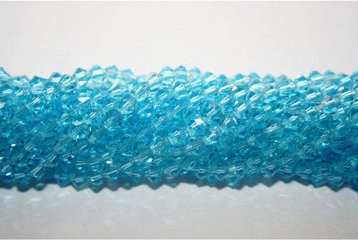 Perline Bicono Cinese Aqua 4mm - 100pz