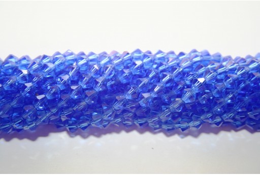 Chinese Crystal Beads Bicone Blue 4mm - 100pcs