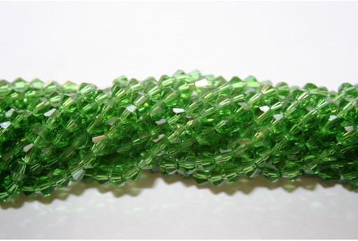 Chinese Crystal Beads Bicone Green 4mm - 100pcs