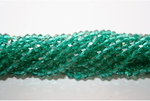 Chinese Crystal Beads Bicone Dark Green 4mm - 100pcs