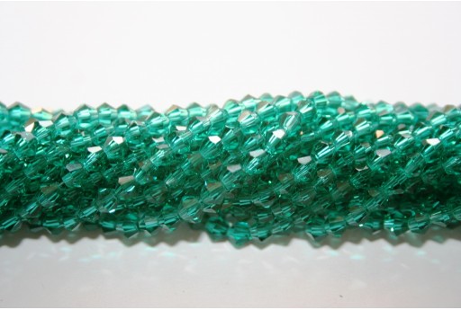 Perline Bicono Cinese Verde Scuro 4mm - 100pz