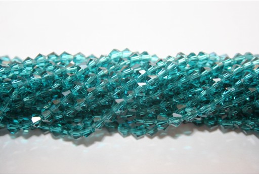 Chinese Crystal Beads Bicone Teal 4mm - 100pcs