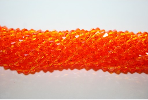 Perline Bicono Cinese Arancio 4mm - 100pz