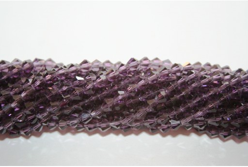 Chinese Crystal Beads Bicone Purple 4mm - 100pcs