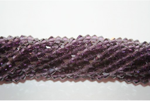 Perline Bicono Cinese Viola 4mm - 100pz