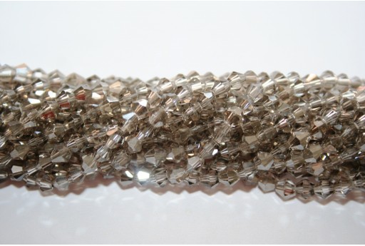Chinese Crystal Beads Bicone Gray 4mm - 100pcs