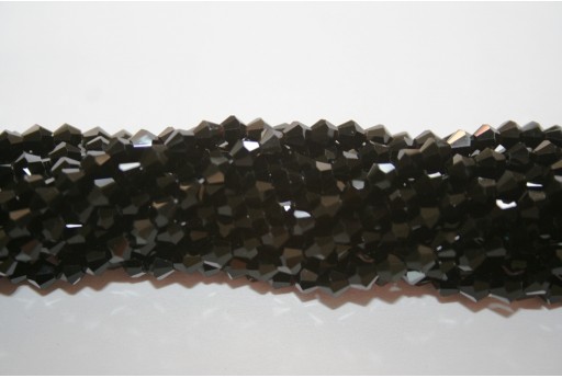 Chinese Crystal Beads Bicone Black 4mm - 100pcs