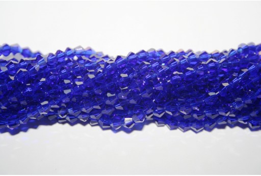 Chinese Crystal Beads Bicone Dark Blue 4mm - 100pcs