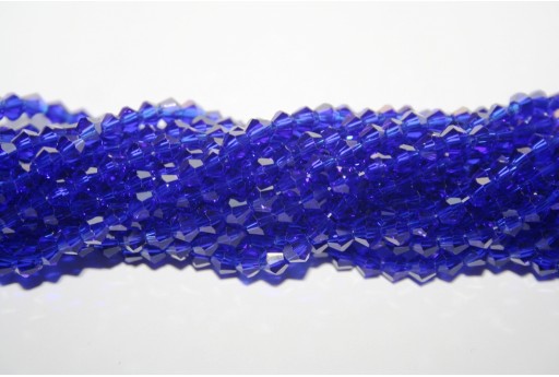 Perline Bicono Cinese Blue Scuro 4mm - 100pz