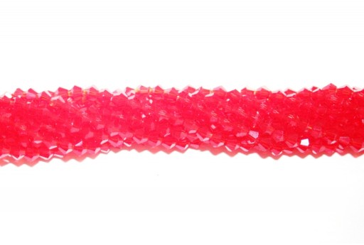 Perline Bicono Cinese Rosso 4mm - 100pz