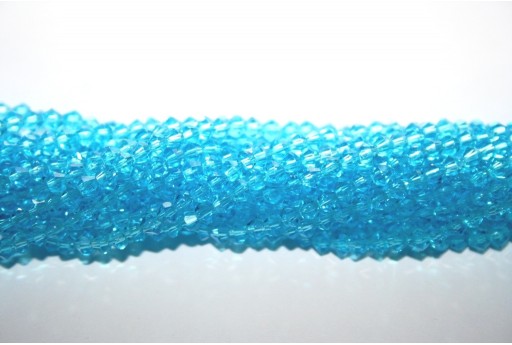 Chinese Crystal Beads Bicone Aqua 3mm - 100pcs