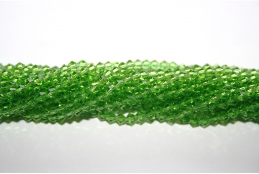 Perline Bicono Cinese Verde 3mm - 100pz