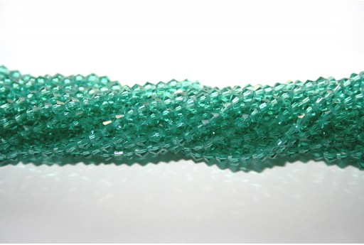 Perline Bicono Cinese Verde Scuro 3mm - 100pz