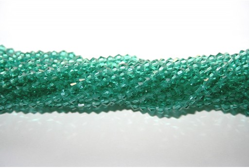 Chinese Crystal Beads Bicone Dark Green 3mm - 100pcs