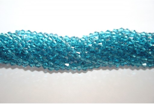 Chinese Crystal Beads Bicone Teal 3mm - 100pcs