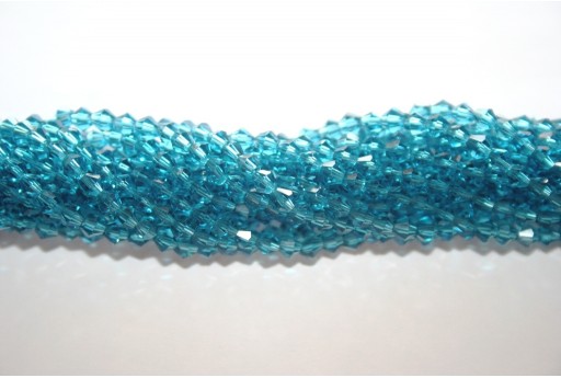 Chinese Crystal Beads Bicone Teal 3mm - 100pcs