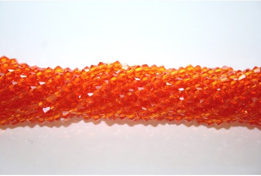 Chinese Crystal Beads Bicone Orange 3mm - 100pcs