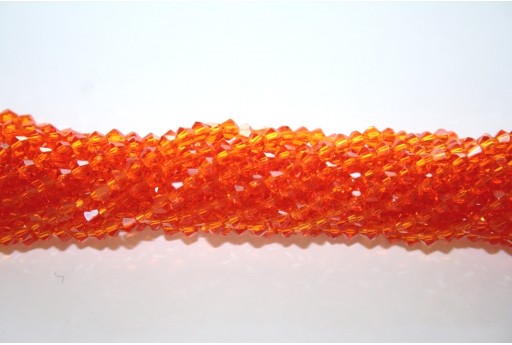 Perline Bicono Cinese Arancio 3mm - 100pz