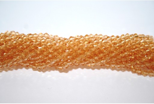 Chinese Crystal Beads Bicone Golden 3mm - 100pcs
