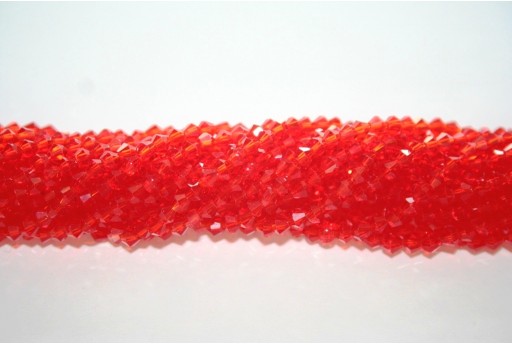 Perline Bicono Cinese Arancio Scuro 3mm - 100pz