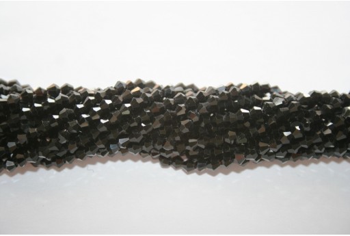 Chinese Crystal Beads Bicone Black 3mm - 100pcs